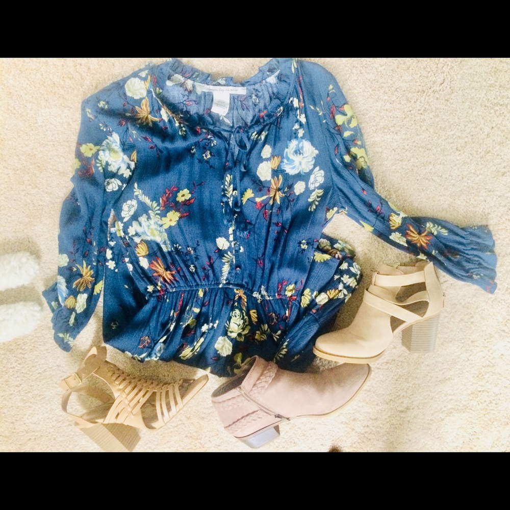 American Rag 3/4 Sleeve Fall Dress